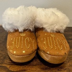 Juicy Couture Baby Girl JJK Lil Tulare Cognac Slipper NWT Size5-6